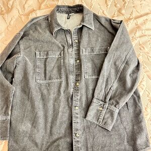 Gray Denim Jean Jacket